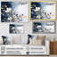 Fleurs blanches blanches et lilas - art mural floral-905019753-905019752