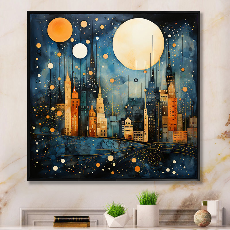 Urban Utopia IV - Collages abstraits, reproduction sur toile, H 36 po x l 36 po x P 1,5 po, Cadre flottant noir