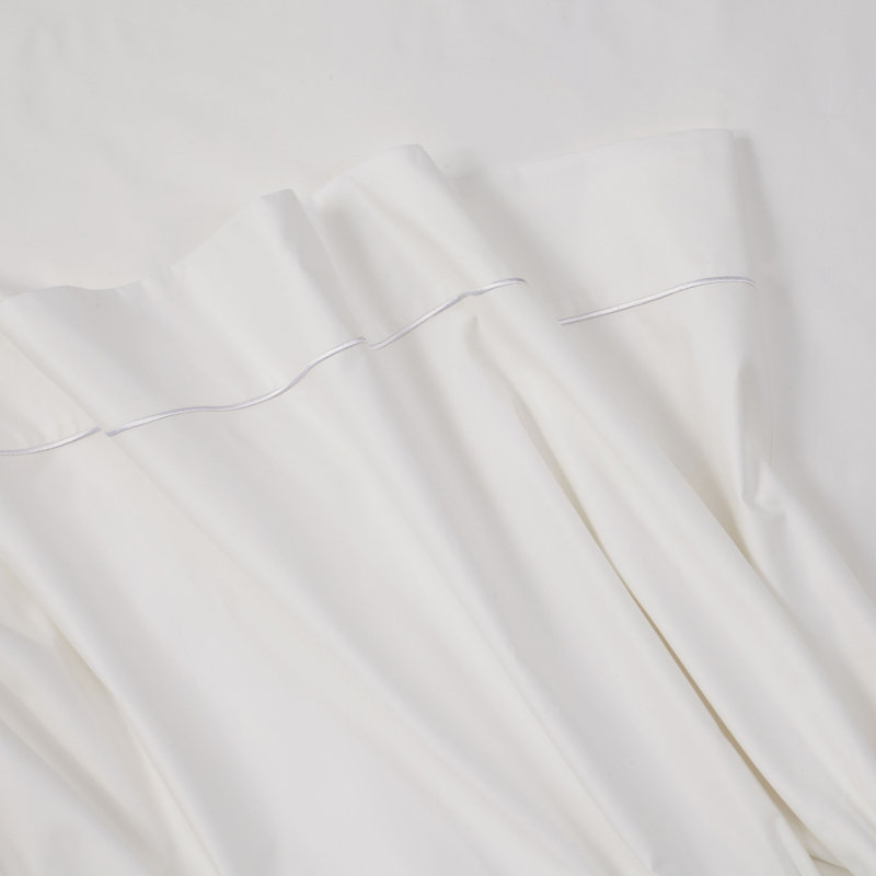 Supima 100% Cotton Standard Sheet Set, Bright White, Queen Sheet Set with 2 Pillowcases
