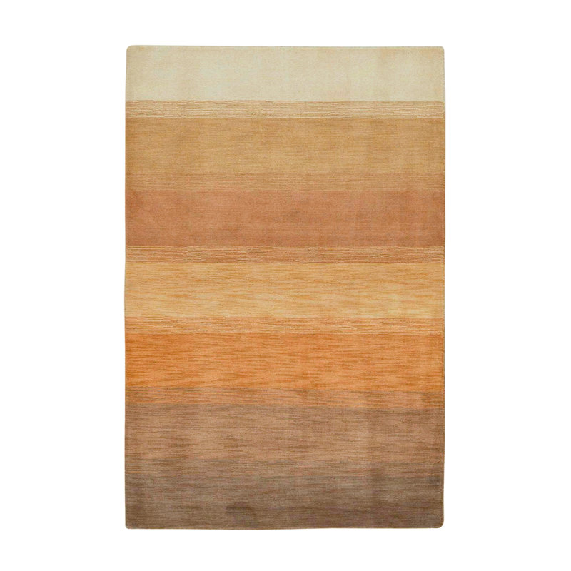 Hand Knotted Wool Striped Area Rug
