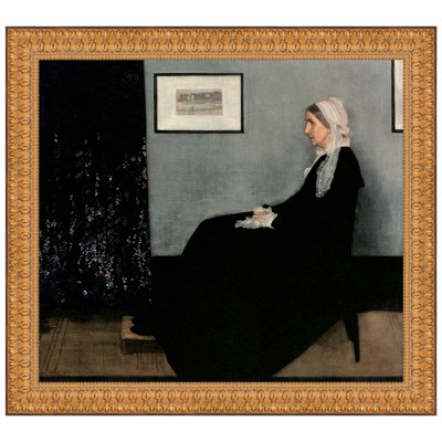 «Portrait of the Artist's Mother, 1871» par James Abbott McNeill Whistler, reproduction d'art encadrée
