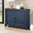 40" Console Table With Customizable Storage Component, Entryway Decor For Living Room. Navy Blue And Brown. Solid Wood Feet. Spacious Design Brown Storage, Room