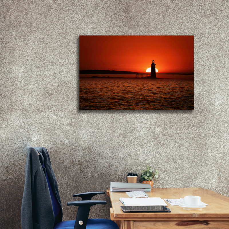 «Sunrise At Ram Island Ledge» par Rick Berk, art mural sur toile