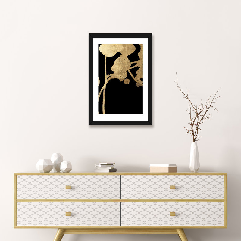 « gilded i »-cadre photo, impression, H 32 po x l 24 po x P 1 po, Papier avec cadre noir