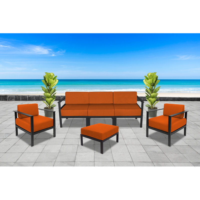 Belmar Armless Middle Sofa Section, Light Orange