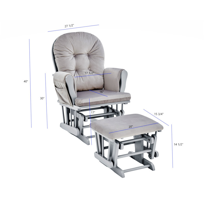 Fauteuil oscillant et bois Kaled, Gris, Gris