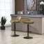 Ensemble de 2 tabourets de bar modernes pivotants avec repose-pieds pour cuisine et salle à manger (vert)-1475587403