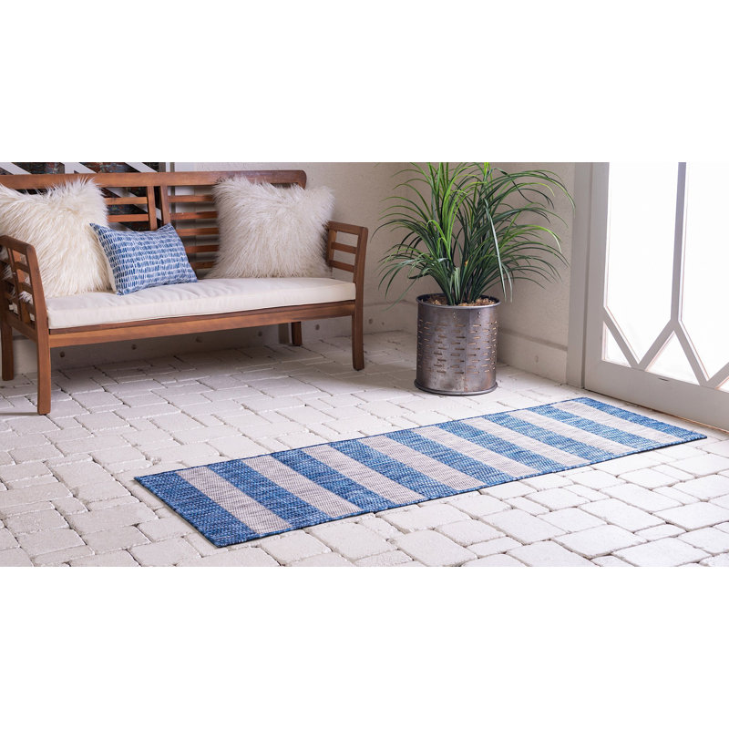 Tapis d'extérieur scintillant couleur azur, Tapis de couloir 2 pi x 6 pi
