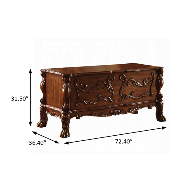 Bureau de direction l 72,40 po, chêne cerise