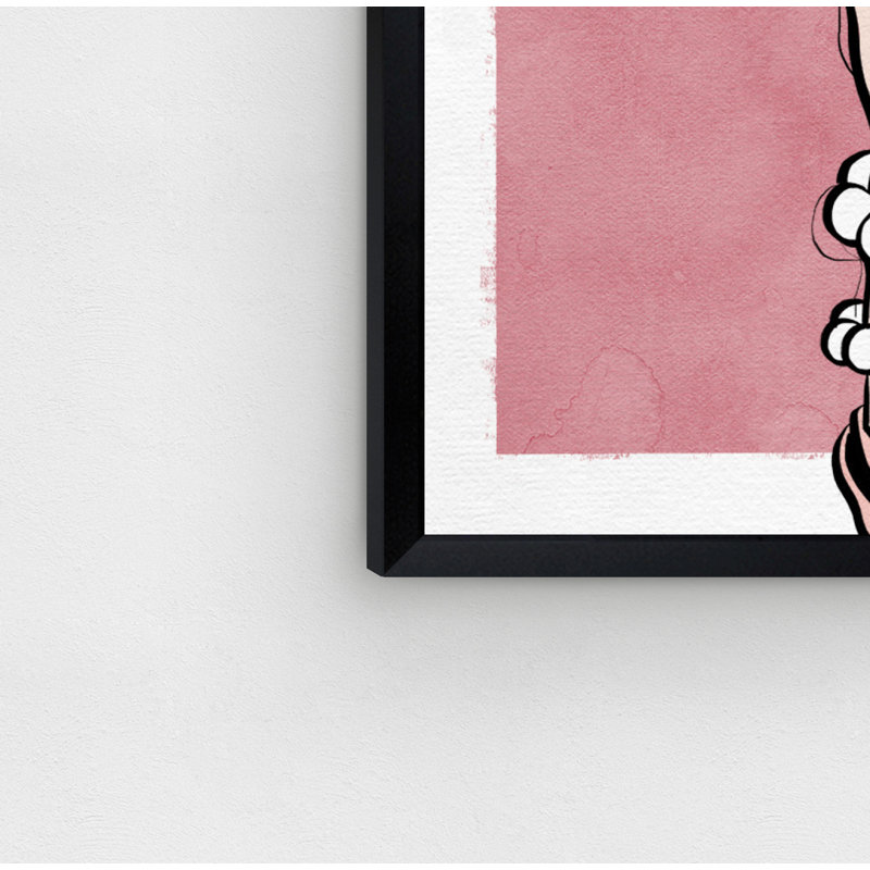 "coffee to go" , reproduction d’art sur toile, H 38 po x l 26 po x P 0,5 po, Papier avec cadre noir