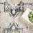 Abani Teuton DAL160A Indoor/Outdoor Distressed Cream Blue Area Rug-386267312