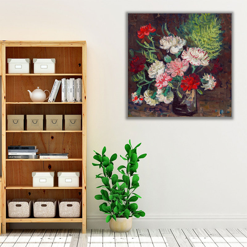 Vase avec œillets, 1886 - reproduction d'art sur toile, H 24 po x l 24 po