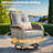 Daltry 11 Piece Outdoor Wicker Conversation Sets With Fire Pit Table and Coffee Table With built-in lights-71144903