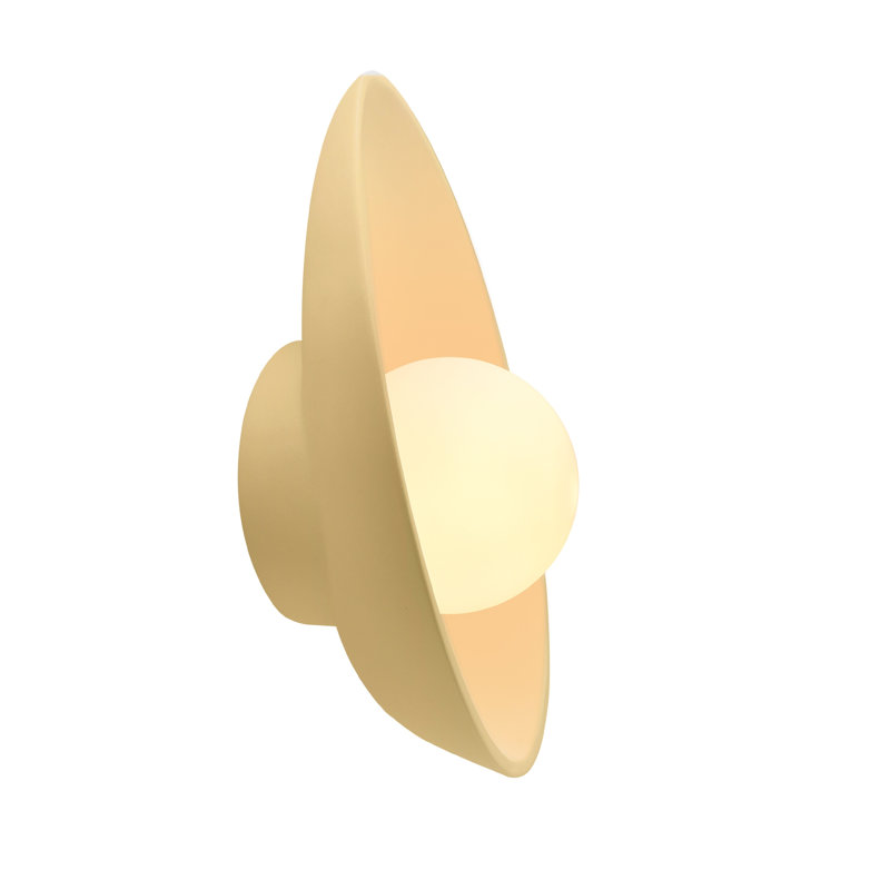 Azem Ceramic Wall Sconce, Muted Yellow