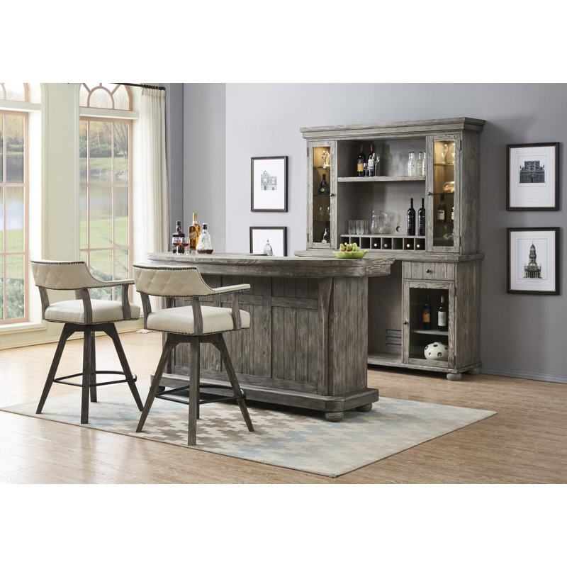Mariala Swivel Upholstered Counter Stool, Bar Stool (30" Seat Height)