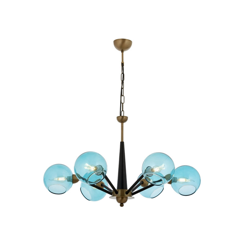 Lustre linéaire moderne 6 lumières Spoutnik