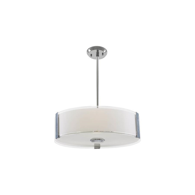 Lustree tambour 3 lumières ombrée Deja, Chrome