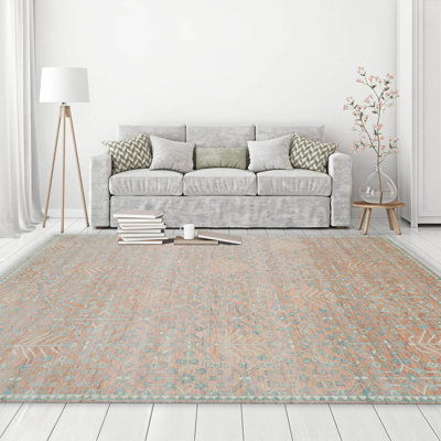 Tapis intérieur / extérieur rectangulaire en laine One-of-a-Kind