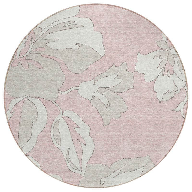 Tapis ivoire rond 8 po