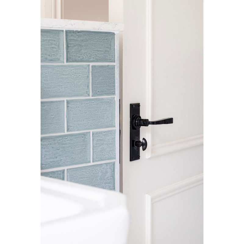 Avon Bathroom Door Handle, Black