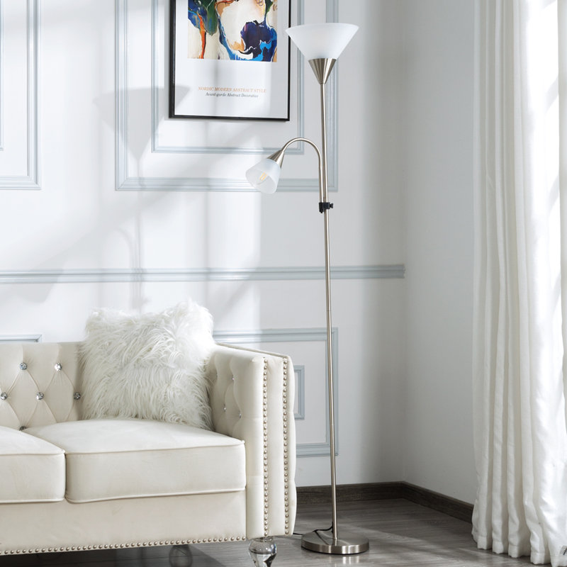 71.3” Tochiere Floor Lamp, Light Gray
