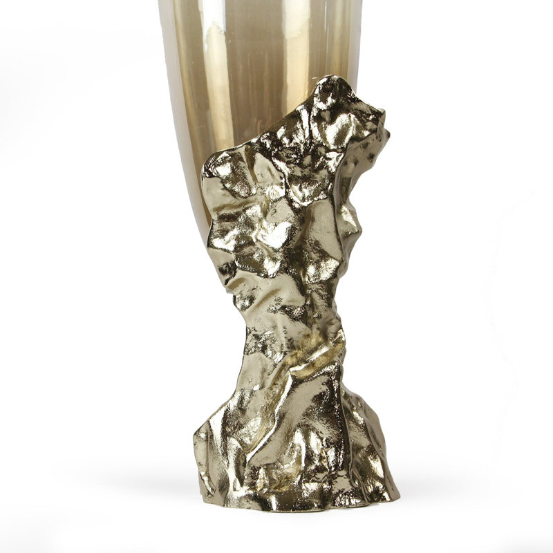 Elevated Essence Glass Vase Candle Holder, Gold