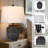 24.5" Rustic Ceramic Pot Table Lamp for Bedroom Living Room Dining Home Office Entryway, Black-229932081