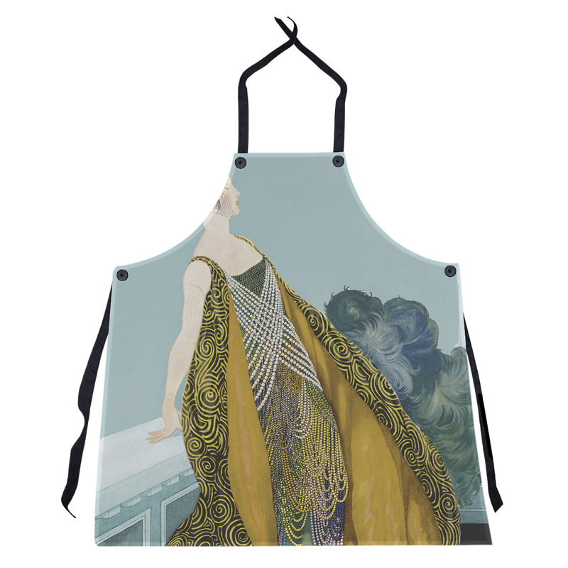 Bib Apron, Blue/Yellow