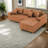 Compression Sectionals, Faux Leather L Shaped Modern Sofa for Home