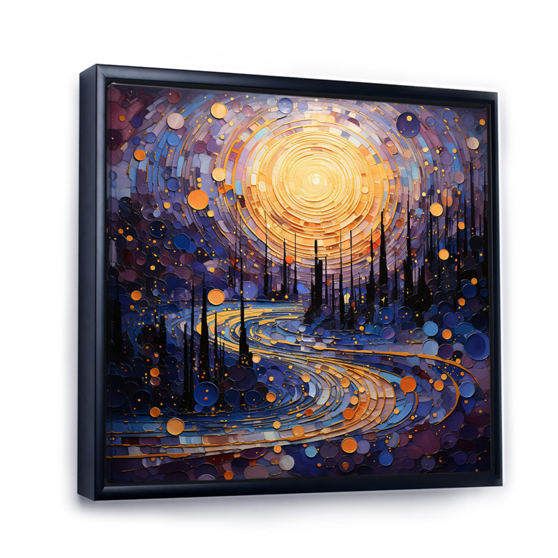 Mystic Mosaic II - impression, H 30 po x l 30 po x P 1 po, Cadre flottant noir