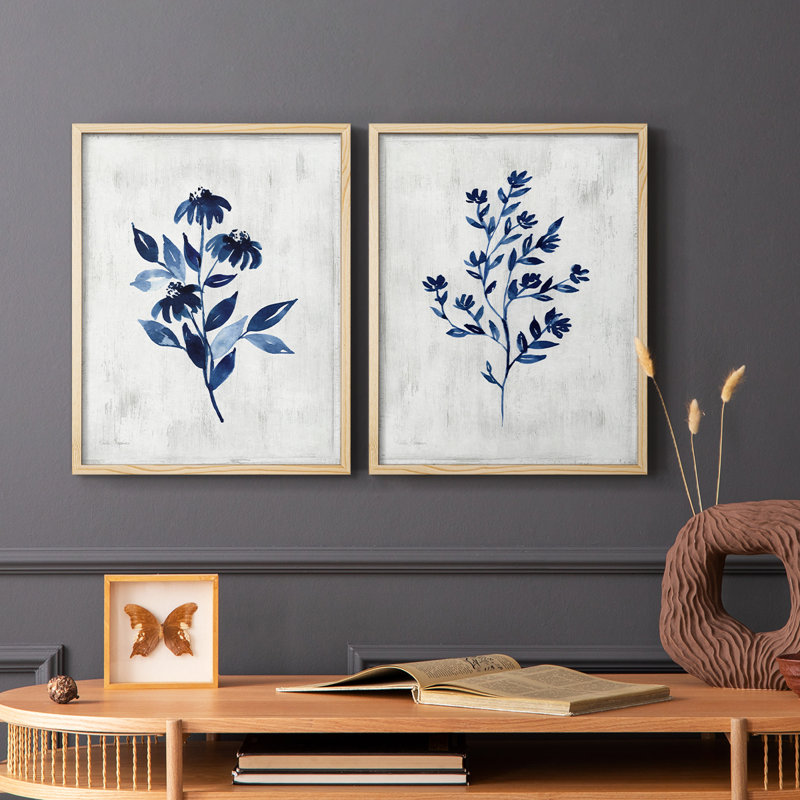 Reproduction encadrée Wild Indigo I-Premium - prêt à être accroché - aucun clou requis - aucun clou requis, H 11 po x l 18 po