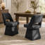 Chaise pivotante en chenille - dossier ouvert moderne, rotation à 360 ° - (ensemble de 4)-125963140-129401875