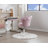 Flower Swivel Adjustable Height Kids Chair With 5 Wheels, Upholstered Velvet Activity Chair For Living Room, Stylish Kids Armchair-2132472298