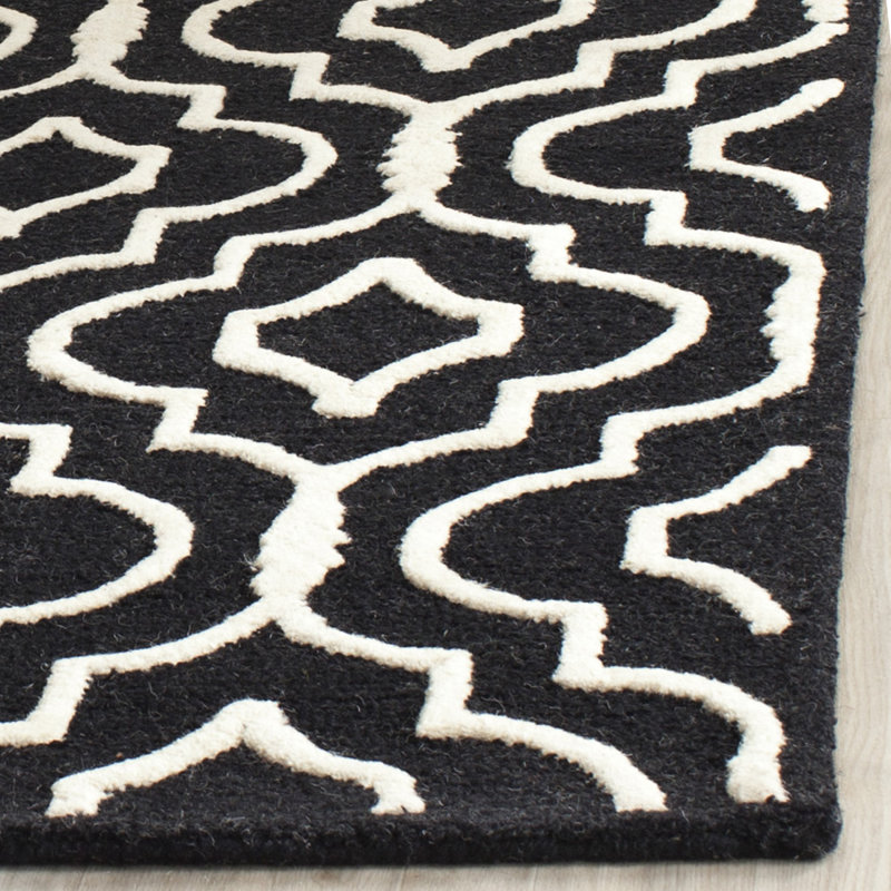 Cannen Hand Tufted Wool Geometric Rug, Rectangle 8' x 10'