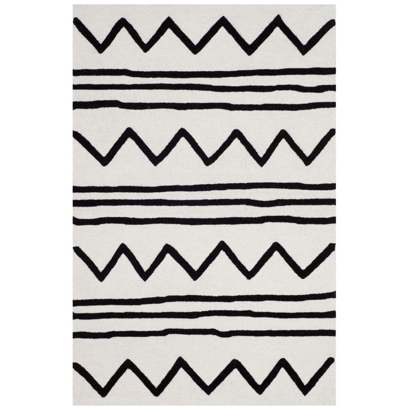 Santario Hand Tufted Wool Rug, Rectangle 4' x 6'