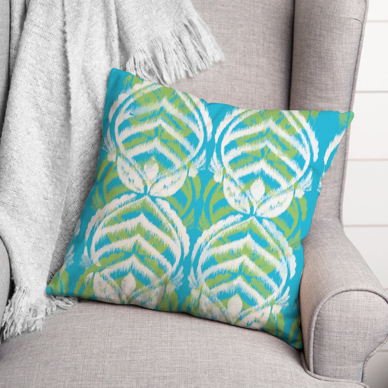 Outdoor Square Pillow Cover & Insert, Teal