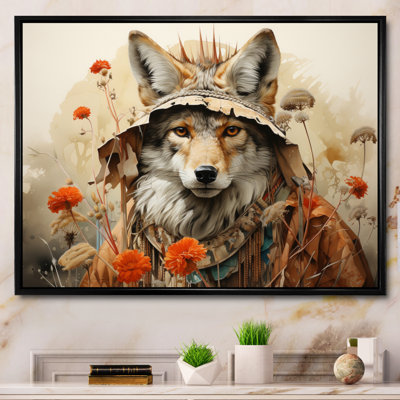 «Native Art Coyotes Trickery», reproduction d'art sur toile
