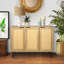 Armoire de rangement de style buffet de 47,24 po avec 3 portes en rotin et 3 tablettes Bonacci-43632871