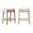 Set Of 2 Upholstered Backless Counter Stools, Contemporary Saddle Design Chairs-1615118823