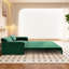 Canapé-lit escamotable de 66 po, canapé-lit convertible 3-en-1 avec rangement latéral, causeuse multifonctionnelle en velours pour le salon, la chambre à coucher, un appartement, un bureau-906553251