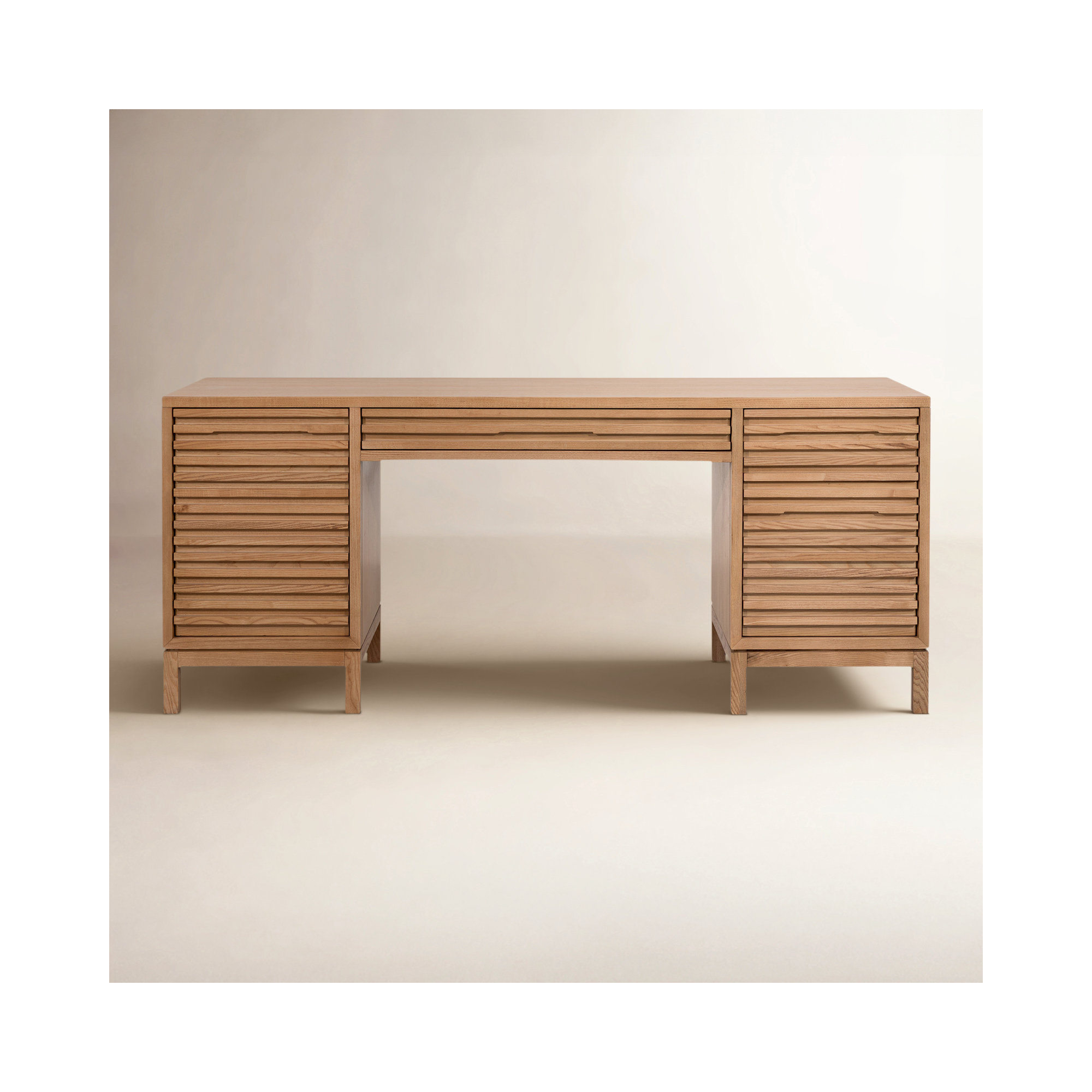 Finnian 72" Executive Desk, Tan