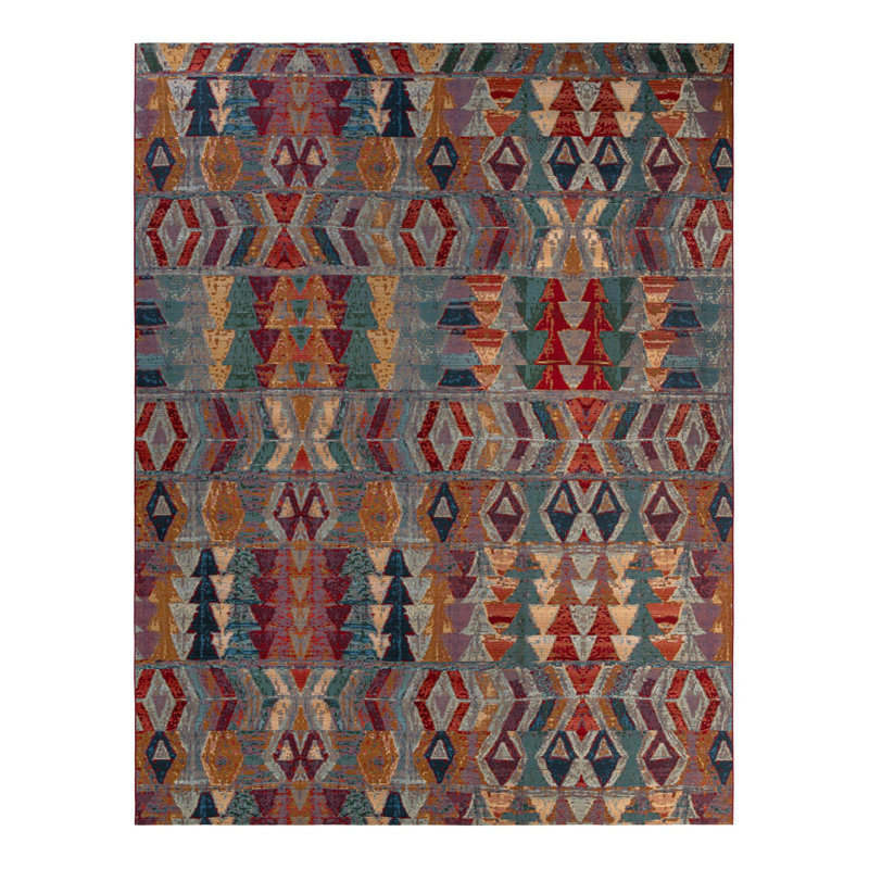 Tapis d'extérieur moderne Tolland Multi_Unique Loom Tamarindo, Rectangle 12 pi x 16 pi 1 po