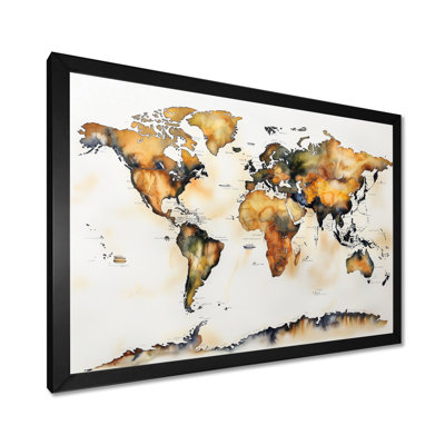 World Map Watercolors II - World Map Wall Décor