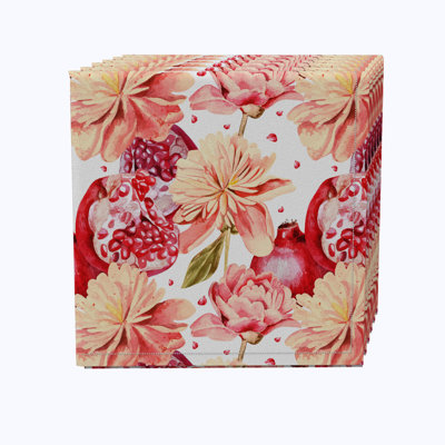 Cotton Floral Square Napkin