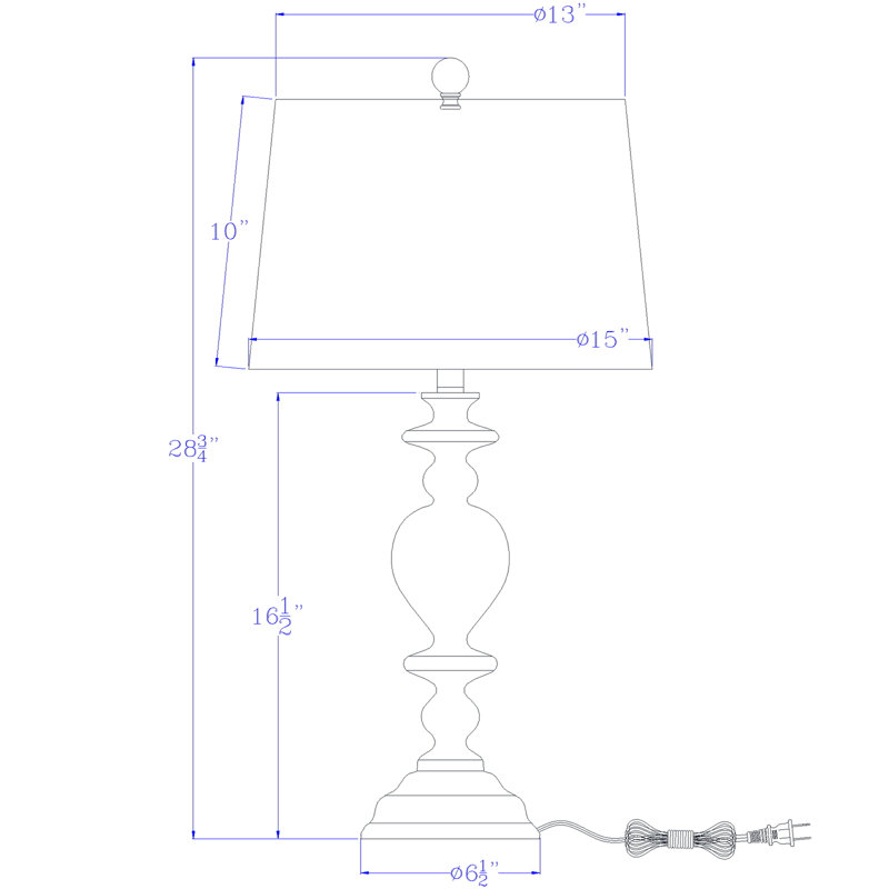 Lampe de table en résine Bernardsville