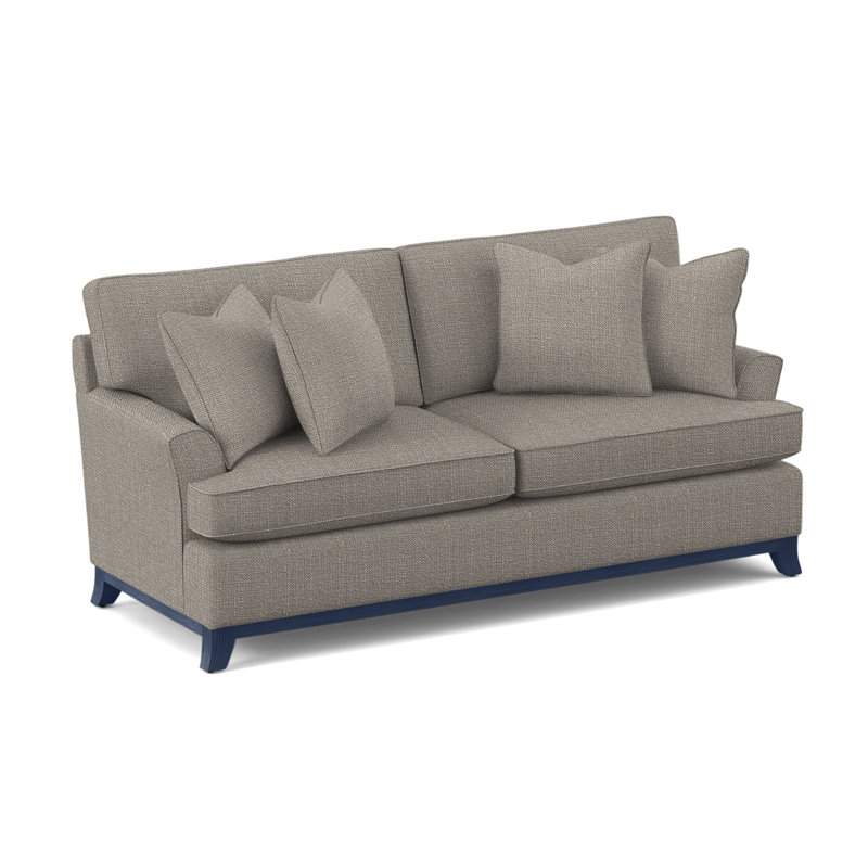 Oaks Way 84" Flared Arm Sofa with Reversible Cushions, Air Dream Mattress, Ivory Crypton Performance; 0886-91