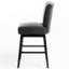 Tabouret de comptoir pivotant gris anthracite avec pieds en bouleau 19,5 po x 24,29 po, hauteur des pieds 40,5 po