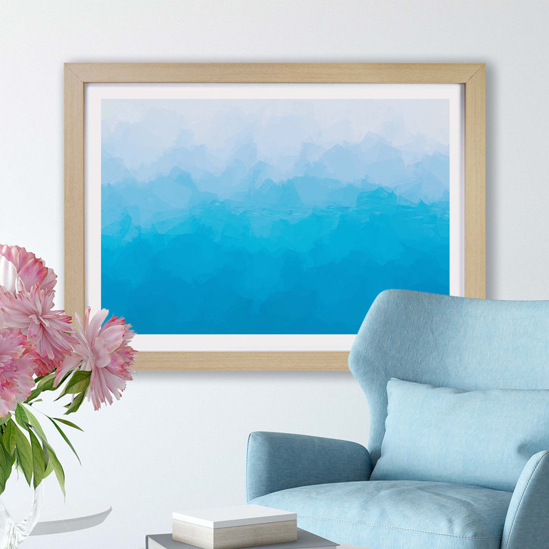 Tranquil Ocean - Framed Print, Oak, 62cm H x 87cm W x 2cm D