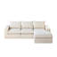 Canapé modulaire en velours côtelé en forme de L de 99 pouces sans os avec trois coussins et un support pour le cou pour la maison, couche éponge à haute résilience à coussin double, densité de rebond lente-2082589212