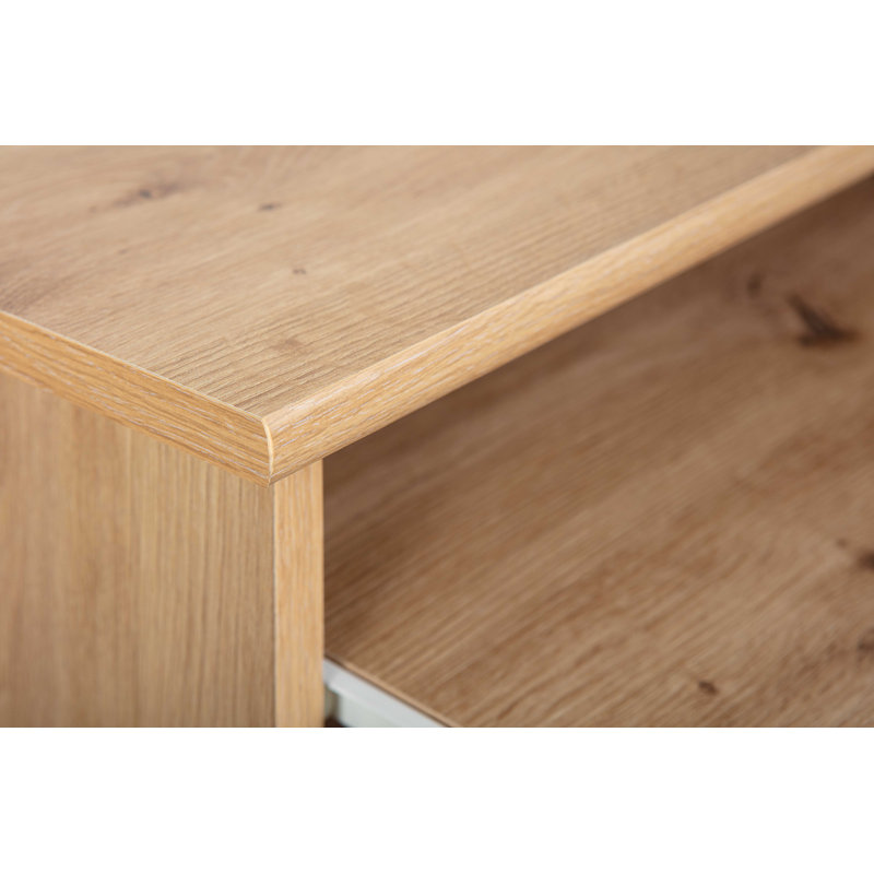 Leming Computer Desk with Keyboard Tray, Artisan Oak Imitation